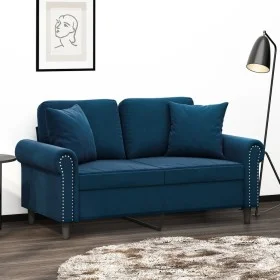 Cojines decorativos 2 uds terciopelo azul 40x40 cm de vidaXL, Cojines - Ref: Foro24-349494, Precio: 21,55 €, Descuento: %