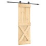 Puerta corredera con herrajes madera maciza de pino 70x210 cm en Puertas | Comprar online en Foru.es