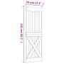 Puerta corredera con herrajes madera maciza de pino 70x210 cm en Puertas | Comprar online en Foru.es
