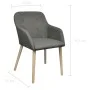 Sillas de comedor 2 uds tela gris claro y madera maciza roble de vidaXL, Sillas de comedor - Ref: Foro24-241156, Precio: 227,...