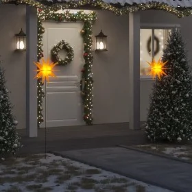 Lámpara de Navidad LED y estaca tierra plegable amarilla 57 cm de vidaXL, Luces de Navidad - Ref: Foro24-356192, Precio: 37,4...