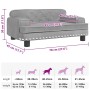 Cama para perros de terciopelo gris claro 70x45x30 cm en Camas para perros | Comprar online en Foru.es