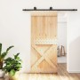 Puerta corredera con herrajes madera maciza de pino 90x210 cm en Puertas | Comprar online en Foru.es