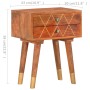 Mesita de noche de madera maciza de mango 43x30x58 cm de vidaXL, Mesitas de noche - Ref: Foro24-285853, Precio: 84,39 €, Desc...