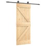 Puerta corredera con herrajes madera maciza de pino 85x210 cm en Puertas | Comprar online en Foru.es