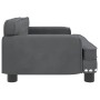 Cama para perros de terciopelo gris oscuro 70x45x30 cm en Camas para perros | Comprar online en Foru.es