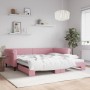 Sofá cama nido terciopelo rosa 100x200 cm de vidaXL, Camas y somieres - Ref: Foro24-3197781, Precio: 265,00 €, Descuento: %