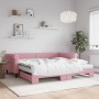 Sofá cama nido con colchón terciopelo rosa 100x200 cm de vidaXL, Camas y somieres - Ref: Foro24-3197805, Precio: 440,91 €, De...