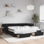 Sofá cama nido con cajones terciopelo negro 100x200 cm de vidaXL, Camas y somieres - Ref: Foro24-3197830, Precio: 335,91 €, D...