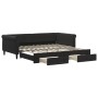 Sofá cama nido con cajones terciopelo negro 100x200 cm de vidaXL, Camas y somieres - Ref: Foro24-3197830, Precio: 335,91 €, D...