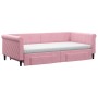 Sofá cama nido con cajones terciopelo rosa 100x200 cm de vidaXL, Camas y somieres - Ref: Foro24-3197853, Precio: 475,34 €, De...