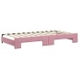 Sofá cama nido con cajones terciopelo rosa 100x200 cm de vidaXL, Camas y somieres - Ref: Foro24-3197853, Precio: 475,34 €, De...