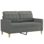 Juego de sofás con cojines 3 piezas tela gris oscuro de vidaXL, Sofás - Ref: Foro24-3201283, Precio: 448,44 €, Descuento: %