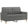 Juego de sofás con cojines 3 piezas tela gris oscuro de vidaXL, Sofás - Ref: Foro24-3201283, Precio: 482,87 €, Descuento: %