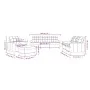 Cremefarbenes 4-teiliges Sofaset aus Kunstleder mit Kissen von vidaXL, Sofas - Ref: Foro24-3201344, Preis: 602,10 €, Rabatt: %