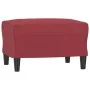 Juego de sofás con cojines 3 piezas cuero sintético rojo tinto de vidaXL, Sofás - Ref: Foro24-3201386, Precio: 502,86 €, Desc...