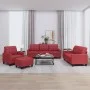 Sofa set with cushions 4 pieces red synthetic leather by vidaXL, Sofas - Ref: Foro24-3201346, Price: 658,24 €, Discount: %