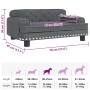 Cama para perros de terciopelo gris oscuro 70x45x30 cm en Camas para perros | Comprar online en Foru.es
