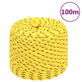 Cuerda de barco polipropileno amarillo 8 mm 100 m de vidaXL, Sogas y cuerdas metálicas - Ref: Foro24-152609, Precio: 27,16 €,...