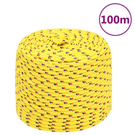 Cuerda de barco polipropileno amarillo 8 mm 100 m de vidaXL, Sogas y cuerdas metálicas - Ref: Foro24-152609, Precio: 27,16 €,...