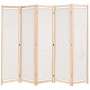Biombo divisor 5 paneles de tela crema 200x170x4 cm de vidaXL, Divisores de ambientes - Ref: Foro24-247106, Precio: 82,17 €, ...