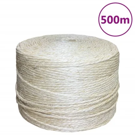 100% sisal rope 4 mm 500 m by vidaXL, Ropes and metal cords - Ref: Foro24-155011, Price: 66,05 €, Discount: %