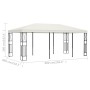 Cenador tela color crema 3x6 m de vidaXL, Carpas y cenadores - Ref: Foro24-48009, Precio: 257,03 €, Descuento: %