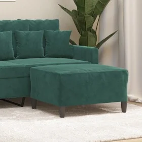 Reposapiés de terciopelo verde oscuro 70x55x41 cm de vidaXL, Otomanas - Ref: Foro24-349319, Precio: 58,47 €, Descuento: %