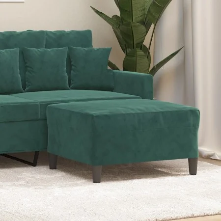 Reposapiés de terciopelo verde oscuro 70x55x41 cm de vidaXL, Otomanas - Ref: Foro24-349319, Precio: 58,47 €, Descuento: %