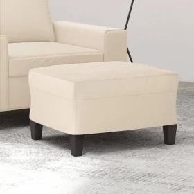Reposapiés tela de microfibra beige 60x50x41 cm de vidaXL, Otomanas - Ref: Foro24-349346, Precio: 55,25 €, Descuento: %