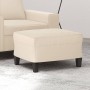 Reposapiés tela de microfibra beige 60x50x41 cm de vidaXL, Otomanas - Ref: Foro24-349346, Precio: 58,94 €, Descuento: %