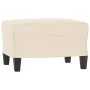 Reposapiés tela de microfibra beige 60x50x41 cm de vidaXL, Otomanas - Ref: Foro24-349346, Precio: 55,25 €, Descuento: %