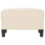 Reposapiés tela de microfibra beige 60x50x41 cm de vidaXL, Otomanas - Ref: Foro24-349346, Precio: 55,25 €, Descuento: %