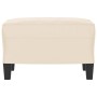Reposapiés tela de microfibra beige 60x50x41 cm de vidaXL, Otomanas - Ref: Foro24-349346, Precio: 58,94 €, Descuento: %
