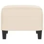 Reposapiés tela de microfibra beige 60x50x41 cm de vidaXL, Otomanas - Ref: Foro24-349346, Precio: 55,25 €, Descuento: %