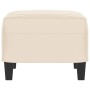 Reposapiés tela de microfibra beige 60x50x41 cm de vidaXL, Otomanas - Ref: Foro24-349346, Precio: 58,94 €, Descuento: %