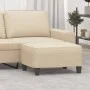Reposapiés tela de microfibra color crema 70x55x41 cm de vidaXL, Otomanas - Ref: Foro24-349365, Precio: 61,86 €, Descuento: %
