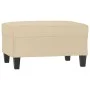 Reposapiés tela de microfibra color crema 70x55x41 cm de vidaXL, Otomanas - Ref: Foro24-349365, Precio: 61,86 €, Descuento: %