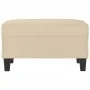 Reposapiés tela de microfibra color crema 70x55x41 cm de vidaXL, Otomanas - Ref: Foro24-349365, Precio: 61,86 €, Descuento: %
