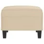 Reposapiés tela de microfibra color crema 70x55x41 cm de vidaXL, Otomanas - Ref: Foro24-349365, Precio: 61,86 €, Descuento: %
