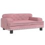 Cama para perros de terciopelo rosa 70x45x30 cm en Camas para perros | Comprar online en Foru.es