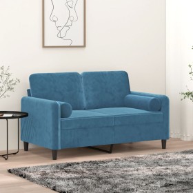 Cojines decorativos 2 uds terciopelo azul 15x50 cm de vidaXL, Cojines - Ref: Foro24-349518, Precio: 26,50 €, Descuento: %