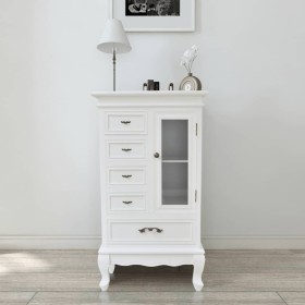 Mueble de 5 cajones y 2 estantes blanco de vidaXL, Cajoneras - Ref: Foro24-241150, Precio: 195,97 €, Descuento: %