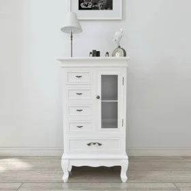 Mueble de 5 cajones y 2 estantes blanco de vidaXL, Cajoneras - Ref: Foro24-241150, Precio: 191,46 €, Descuento: %