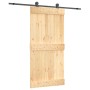 Puerta corredera con herrajes madera maciza de pino 100x210 cm en Puertas | Comprar online en Foru.es