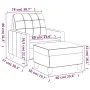Cremefarbener Kunstledersessel mit Hocker 60 cm von vidaXL, Sofas - Ref: Foro24-3201010, Preis: 186,18 €, Rabatt: %