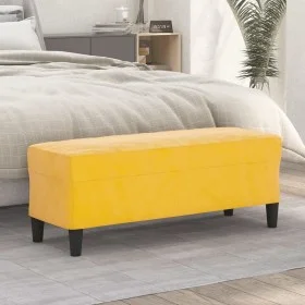 Gelbe Samtbank 100x35x41 cm von vidaXL, Banken - Ref: Foro24-349427, Preis: 61,14 €, Rabatt: %