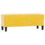 Banco de terciopelo amarillo 100x35x41 cm de vidaXL, Bancos - Ref: Foro24-349427, Precio: 62,12 €, Descuento: %