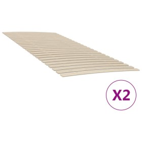 Somieres de láminas con 48 lamas 2 unidades 100x200 cm de vidaXL, Camas y somieres - Ref: Foro24-3203726, Precio: 96,45 €, De...