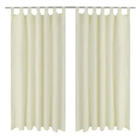 2 cortinas micro-satinadas con trabillas 140 x 175 cm de vidaXL, Cortinas y visillos - Ref: Foro24-130356, Precio: 26,57 €, D...